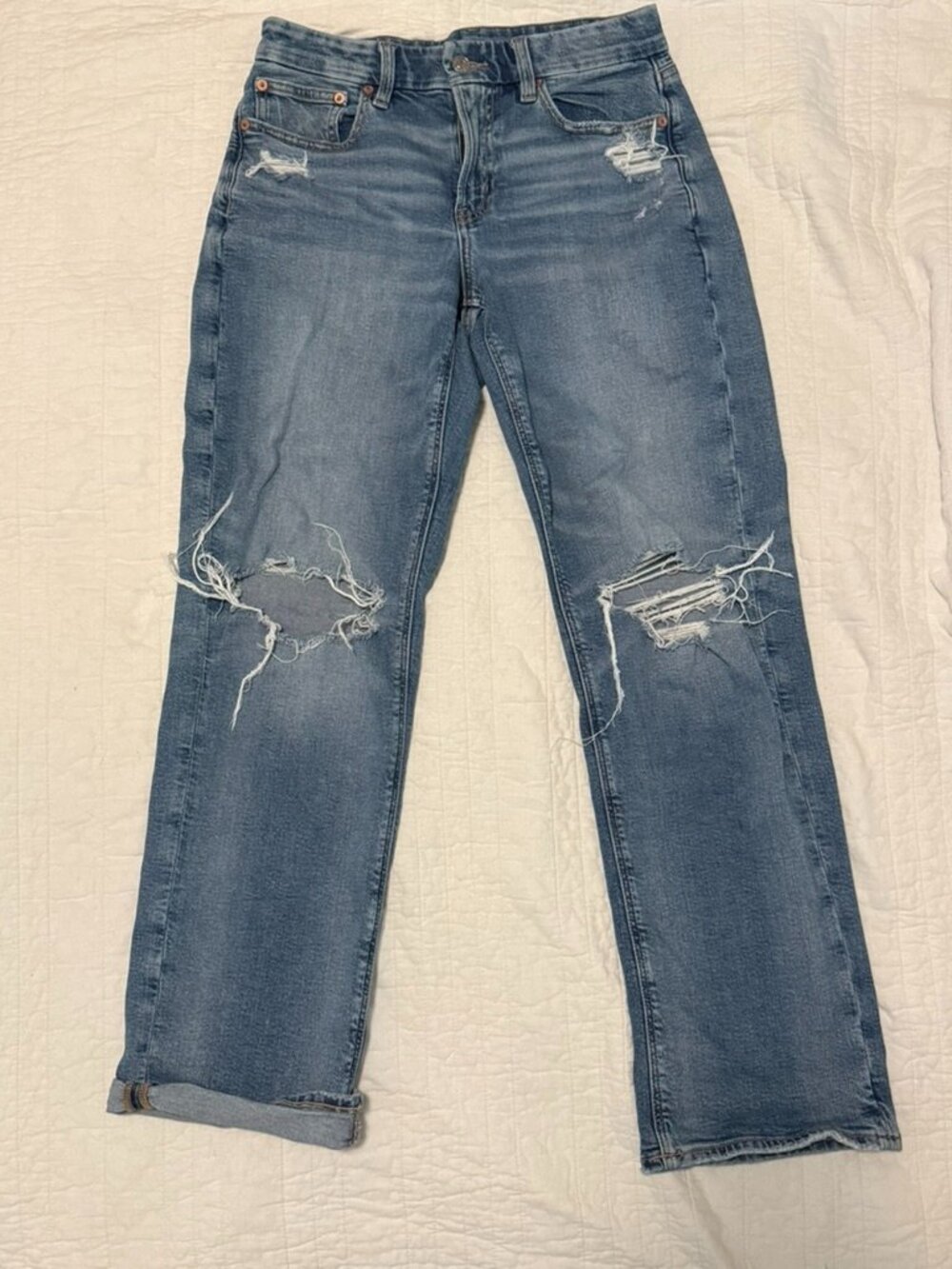 American Eagle Ripped Boyfriend Jeans
